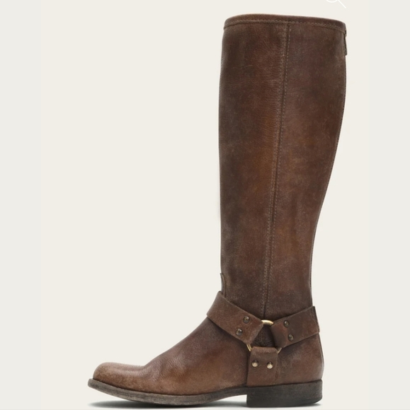 Frye Phillip Harness Tall Boot-Cognac - Picture 3 of 12